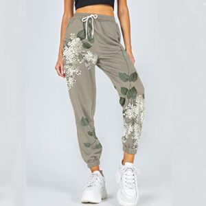 Lightweight Joggers for Women Comfy Drawstring Workout Joggers Pants Comfy Tapered Lounge Pants with Pockets Green