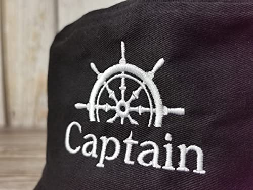 Enodtter Captain First Mate Bucket Hats for Couples, Embroidered Mr Mrs Bride Groom Hats, Embroidery Travel Hats, Newlywed Honeymoon Wedding Gift