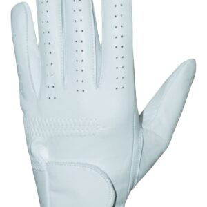 SportsImpex Golf Men's Golf Gloves Genuine Leather White Unlined Pack of 2 (White, Small)