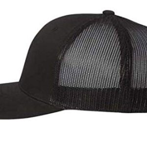 Sequoia Trucker Hat w/National Park Woven Patch (Black/Black)