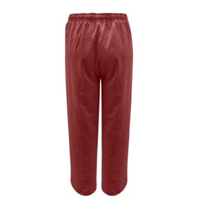 Today 2023 Womens Tops Cotton Linen Pants for Women Wide Leg Elastic Waist Full Length Sweatpants Plus Size Workout Yoga Trousers with Pocket Wine