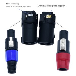 Arklove Speakon to 1/4 Adapter na4ljx Connector Upgraded 1/4" inch ts Jack Female to NL4FC Male Converter are for Converting Cable to NL4FC Plug for pa dj Speaker/Amplifier/Mixer Adapter - 2PCS