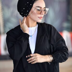 para life Pearl Turban-Turbans For Women-Hijab For Women|Hair Wraps-Head Wraps For Women|Hijab Undercap-Caps-Instant Hijab (Pearl Turban, Black)