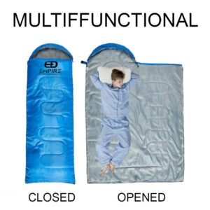 Sleeping Bag for Adults, Kids, Cold - Designed for 4 Season Weather Spring Summer Winter Fall – Lightweight and Waterproof Camping Equipment – for Hiking, Backpacking, Trekking, Outdoor