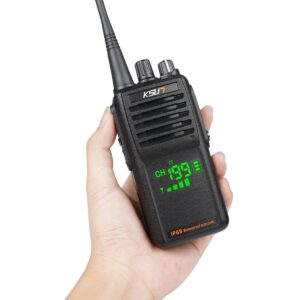 handheld two-way vhf marine radio ip68 waterproof led screen international marine channels 136-174 mhz 8000 mah battery ksun p85