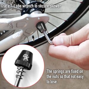 ONIPAX Bike Anti-Theft Locking Skewer 7 Lobe Bicycle Wheel Hub with Key