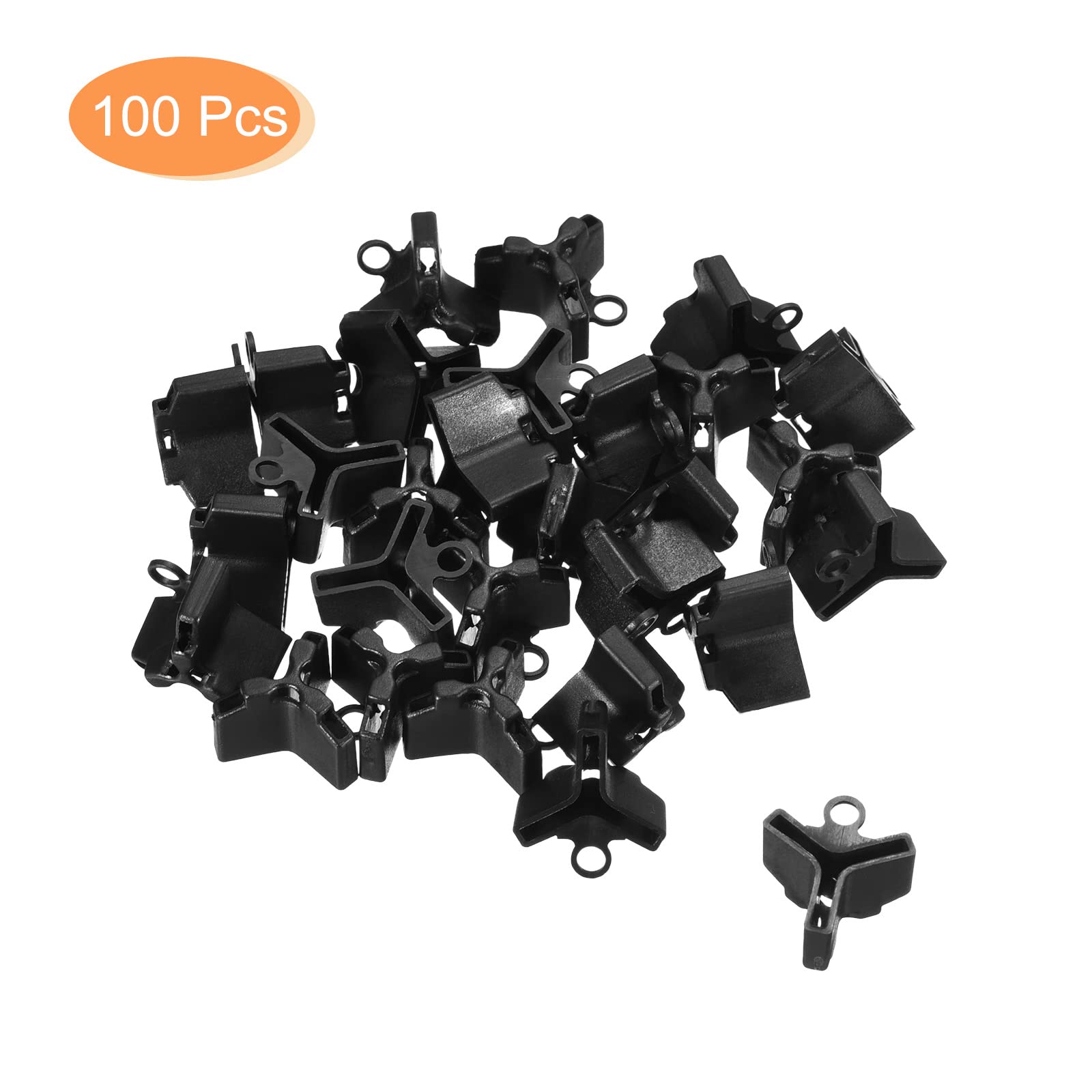 PATIKIL Fishing Hook Bonnets, 100 Pack Plastic Treble Hook Covers Hook Safety Caps Protectors Fit for Standard Size 9, 10, Black