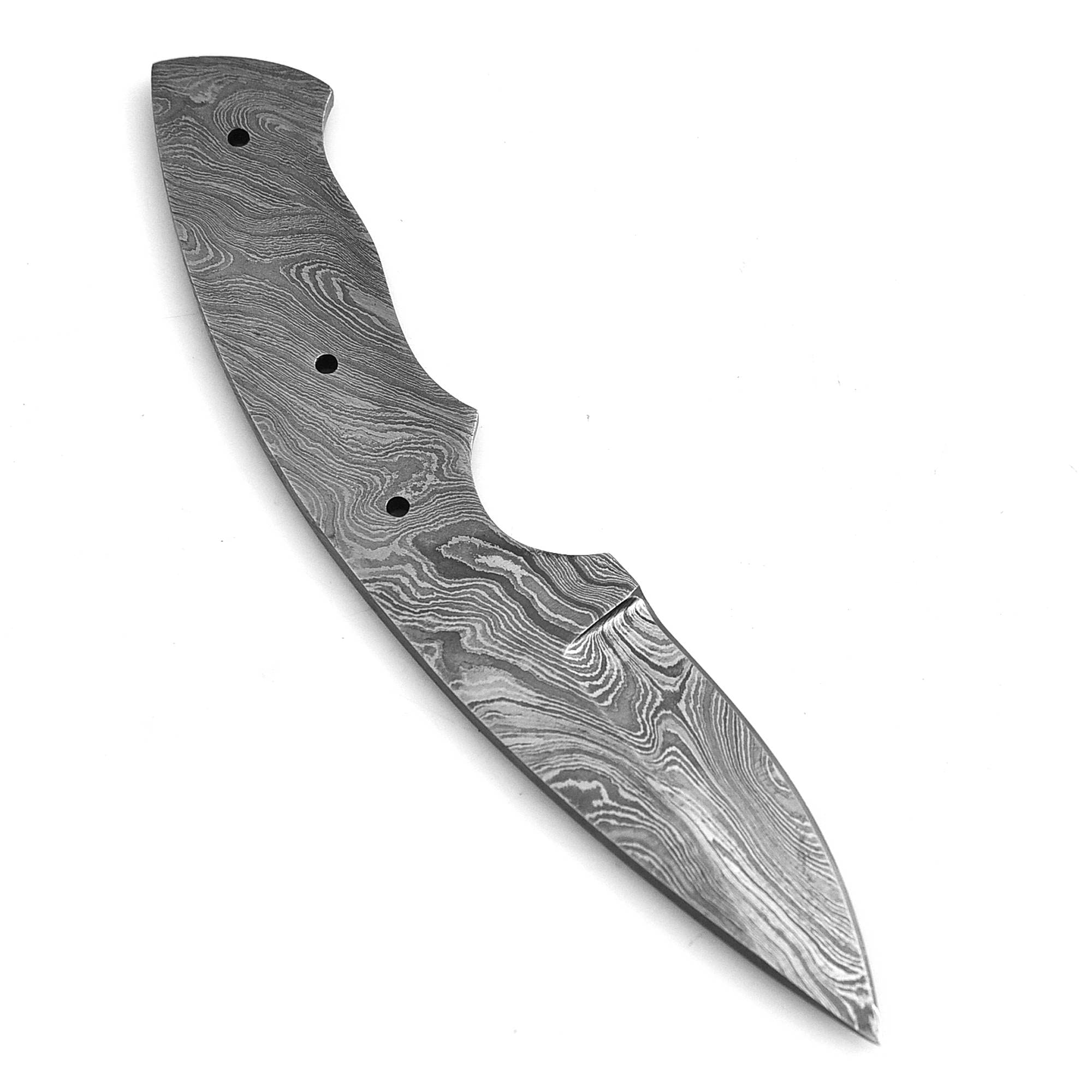 ColdLand Damascus Steel Knife Blanks Blade for Knife Making 6.50" Handmade DIY Knives Making Blades - Hand Forged Knife Blanks Full Tang Skinner Blank Knife Making Supplies - Grey NB130