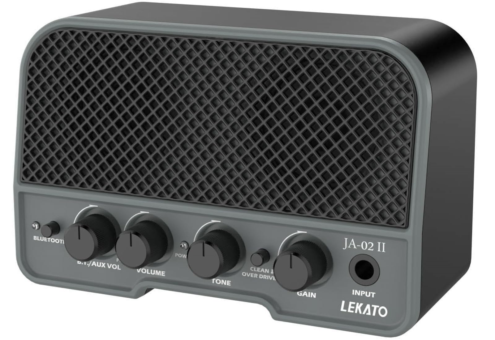 LEKATO Mini Guitar Amp Rechargeable Amplifier Electric Guitar Amp 5W, Clean/Overdrive,Bluetooth Guitar Amp Portable Guitar Amp for Daily Practice,Black