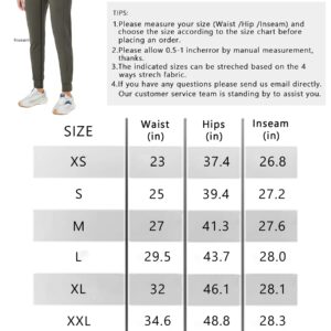 ZUTY Women's High Waisted Fleece Lined Joggers Water Resistant Sweatpants Hiking Running Winter Thermal Pants with Pockets Black S