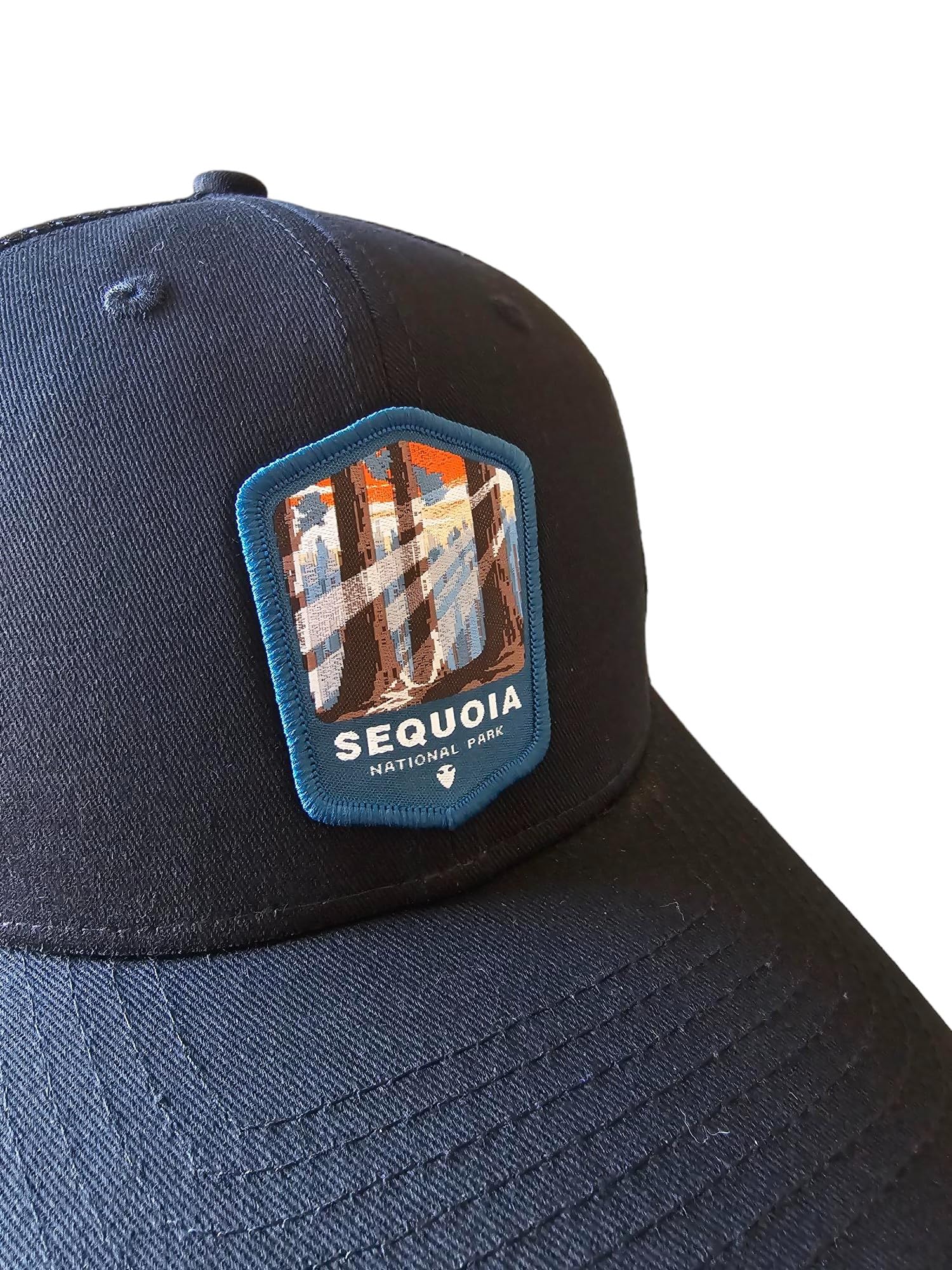 Sequoia Trucker Hat w/National Park Woven Patch (Black/Black)