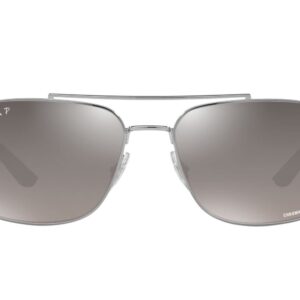 Ray-Ban RB3701 Liteforce Rectangular Sunglasses, Gunmetal/Grey Mirrored Polarized, 59 mm