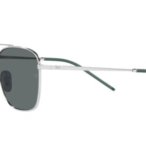 Ray-Ban RB3588 Square Sunglasses, Silver/Dark Grey Polarized, 55 mm