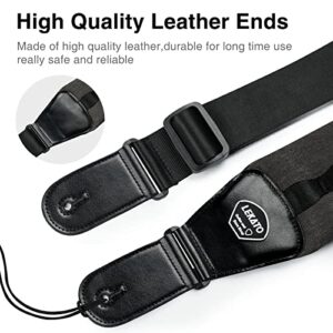 LEKATO Bass Guitar Strap for Heavy Bass and Guitars with 3.5” Wide Bass Guitar Strap Padded Thickened Foam Bass Strap Adjustable Length from 45" to 55" Bass Guitar Straps with 2 Strap Locks & 6 Picks