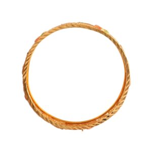 JewarHaat Kada Bangle Gold Plated Daily Use Design Handmade Meena Work Jewelry Indian Bangles for Women (Peacock-1, 2.6)