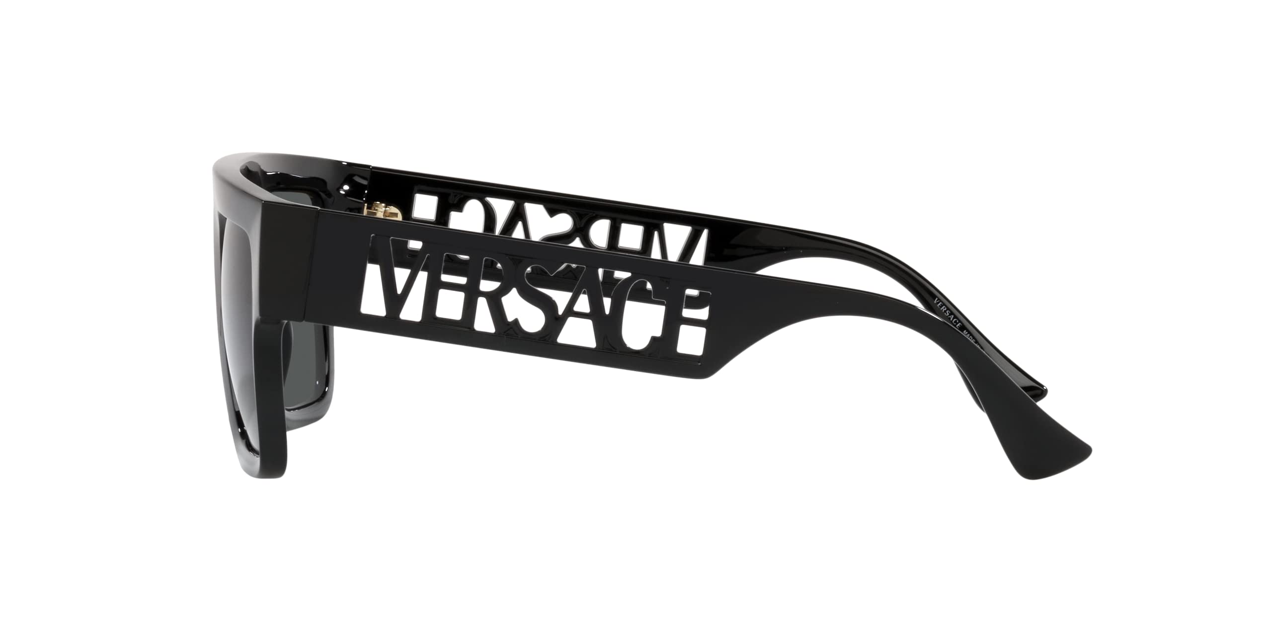 Versace Man Sunglasses Black Frame, Dark Grey Lenses, 53MM