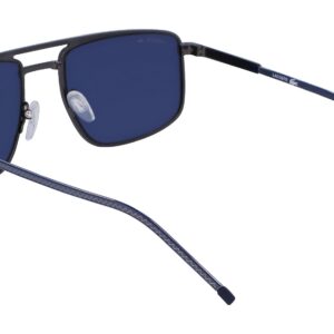 Lacoste Men's Sunglasses L255S - Matte Dark Grey with Solid Blue Lens