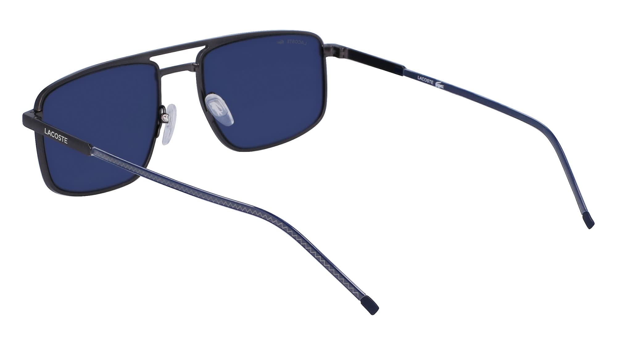 Lacoste Men's Sunglasses L255S - Matte Dark Grey with Solid Blue Lens