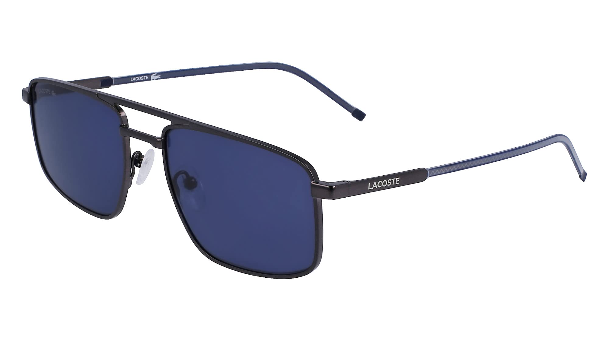 Lacoste Men's Sunglasses L255S - Matte Dark Grey with Solid Blue Lens