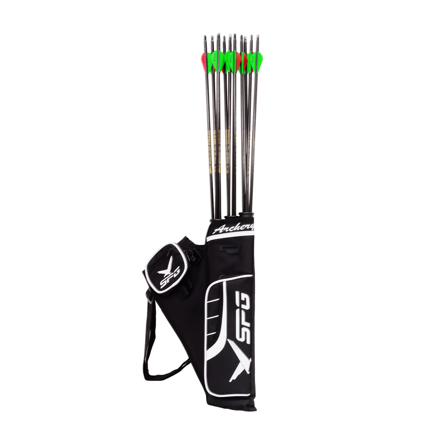 FENJANER Archery 3 Tube Hip Arrow Quiver Practise Shooting Hip Quivers Arrow Holder with Adjustable Waist Belt (Black)