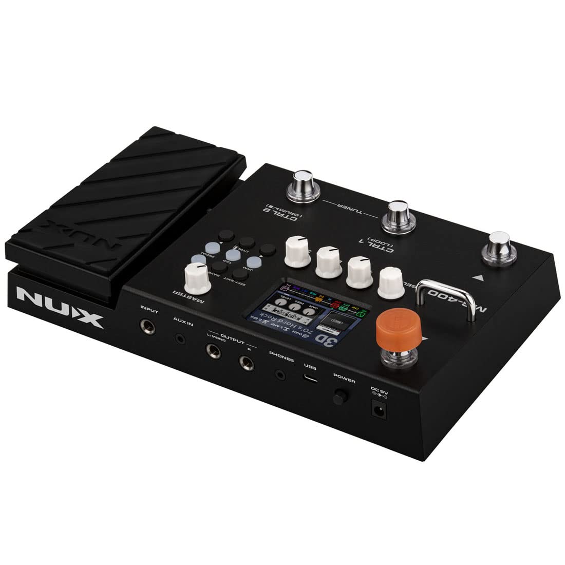 NUX MG-400 Multi Effects Pedal, Amp Modeling, 512 samples IR, 10 Independent Moveable Signal Blocks