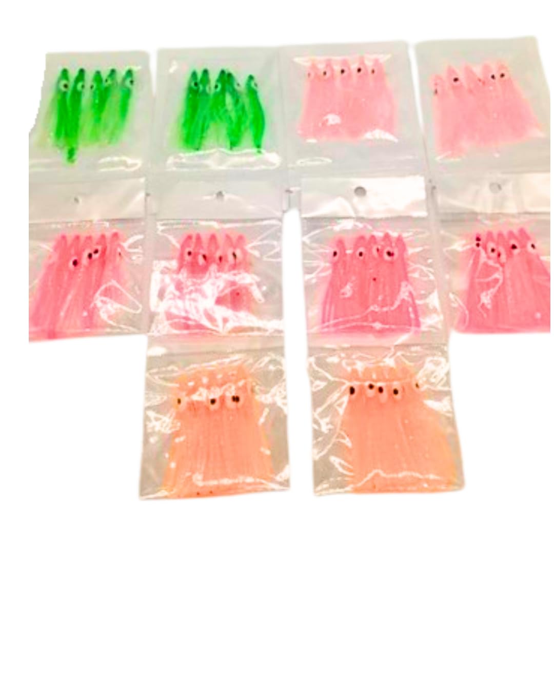 KOKOPROS Kokanee Fishing- Micro Luminous 4.5 cm Squid Skirts-Assorted 50- PK