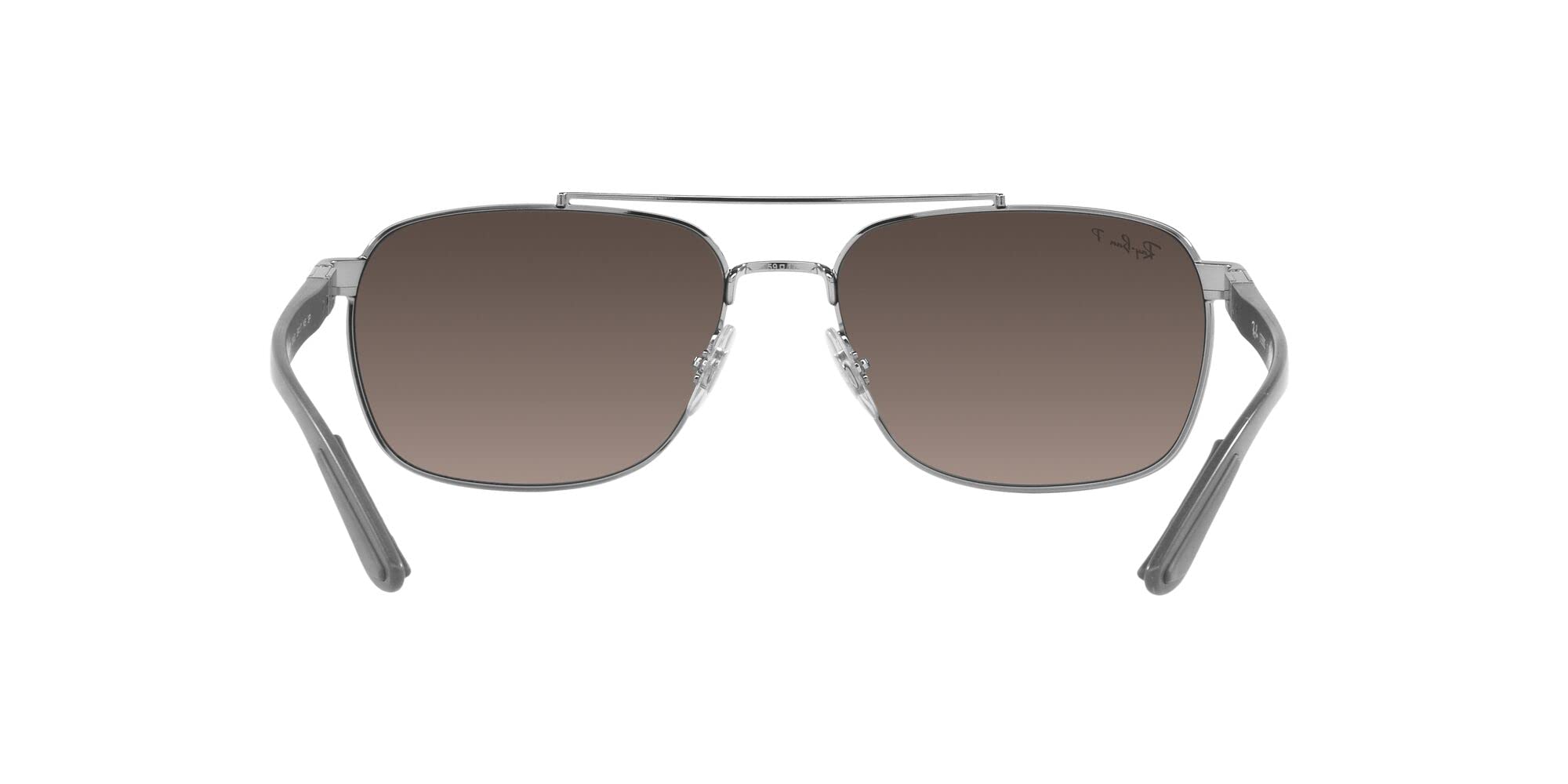 Ray-Ban RB3701 Liteforce Rectangular Sunglasses, Gunmetal/Grey Mirrored Polarized, 59 mm