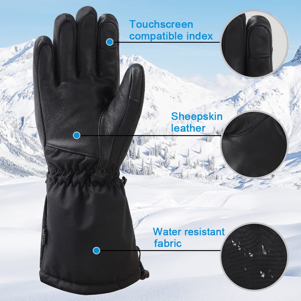 Venustas Heated Gloves for Men and Women, Rechargeable Heated Gloves and Winter Gloves ski Gloves Heat up to 7 Hours