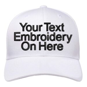 embroidered custom baseball cap design your own dad hat personalized text adjustable sports outdoors white