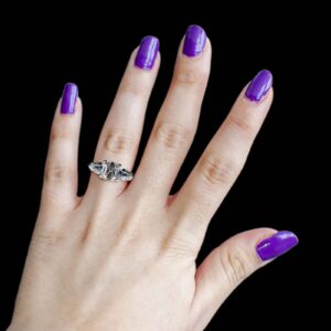 Vintage Ring Set Fashion Exquisite Irregular Trapezoid Square Diamond Ring for Women Engagement Ring Jewelry Gifts (Silver, 10)