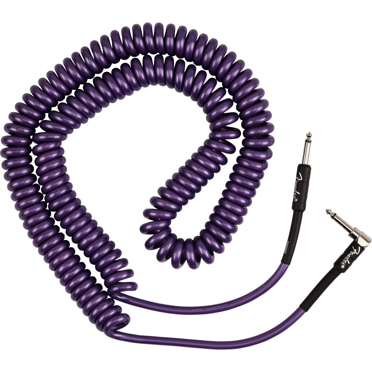 Fender J Mascis Dinosaur Jr Coiled Instrument Cable, Purple, 30ft