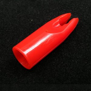 50pcs Arrow Nocks Archery Plastic Nocks Replacement Arrow Tail Glue On 7mm Arrow Shaft for DIY Arrows End Accessory (Red)