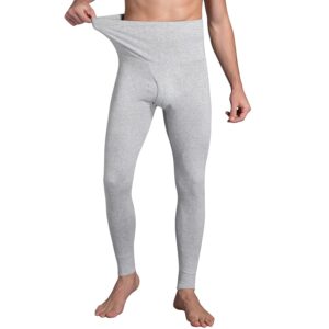 Ouruikia Men's Thermal Underwear Bottoms High Waist Thermal Pants Keep Warm Long Johns Pants X-Large Black