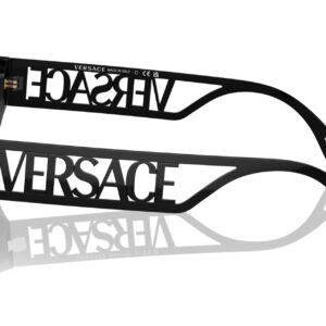 Versace Woman Sunglasses Black Frame, Dark Grey Lenses, 53MM