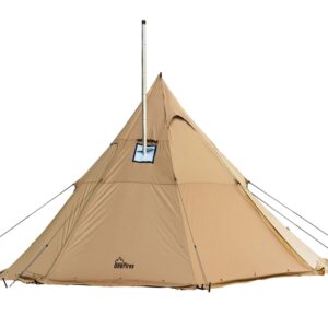 hot tent with stove jack 4-8 person onefires large teepee tent for family camping (1 large hot tent)