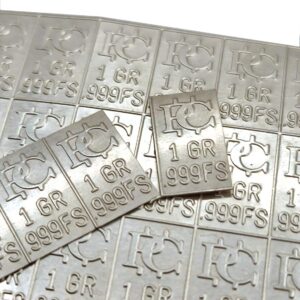 Pure Silver Bullion Bar Divides to 24 One Grain Bars .999 Fine Silver Snaps Apart to Individual 1 Grain Ingots (6)