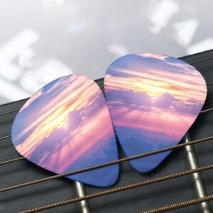 Custom 12-pack Guitar Picks, Personalized 351 Shape Guitar Picks Add Your Own Photo Text Logo 0.46mm / 0.71mm / 0.96mm Thin, Medium, Heavy Guitar Picks for Electric Guitar Bass