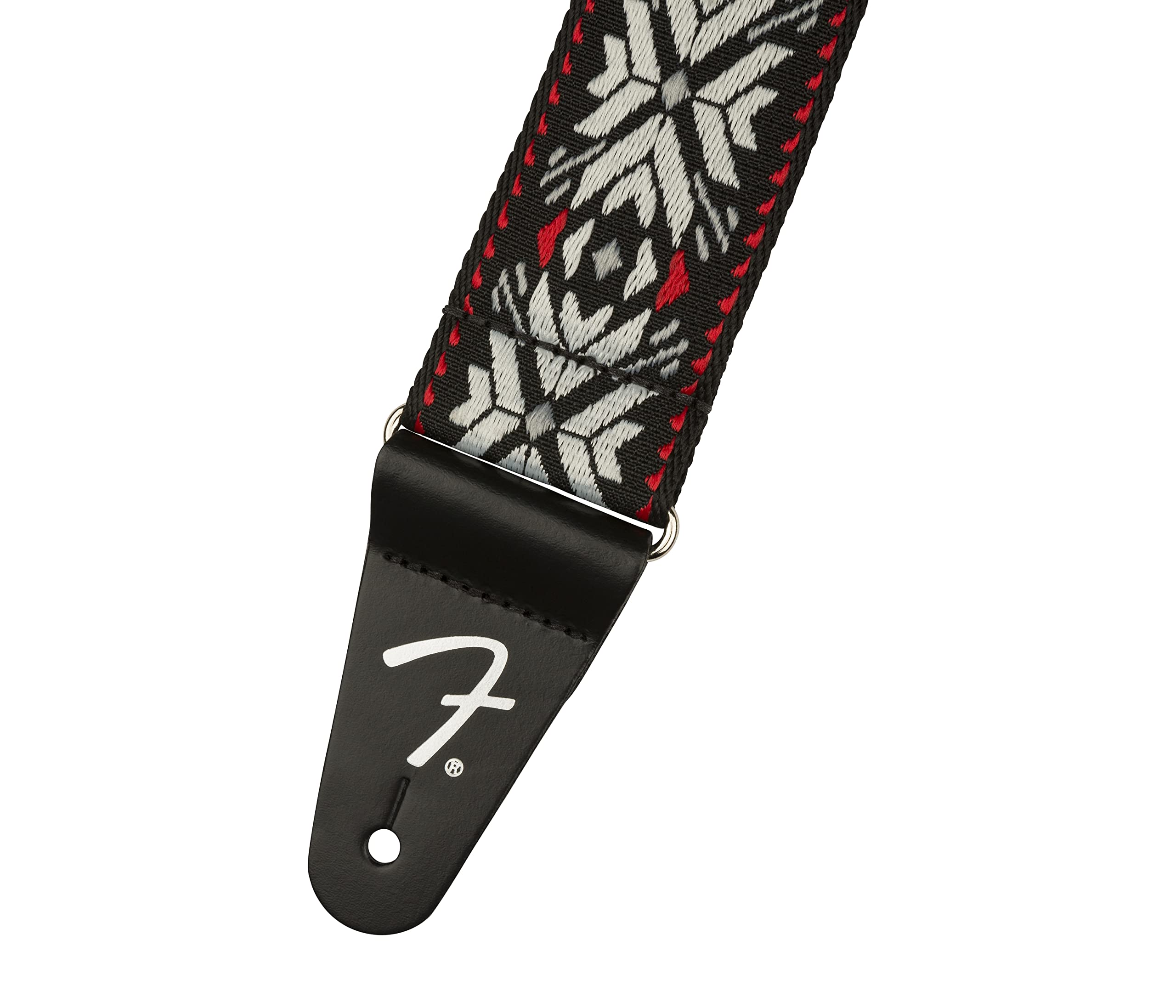 Fender Pasadena Woven Strap, 2in, Red Snowflake