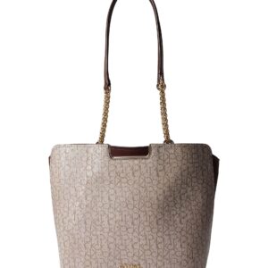 Calvin Klein Finley Tote Mini Tx Almond/Taupe/Brunette One Size