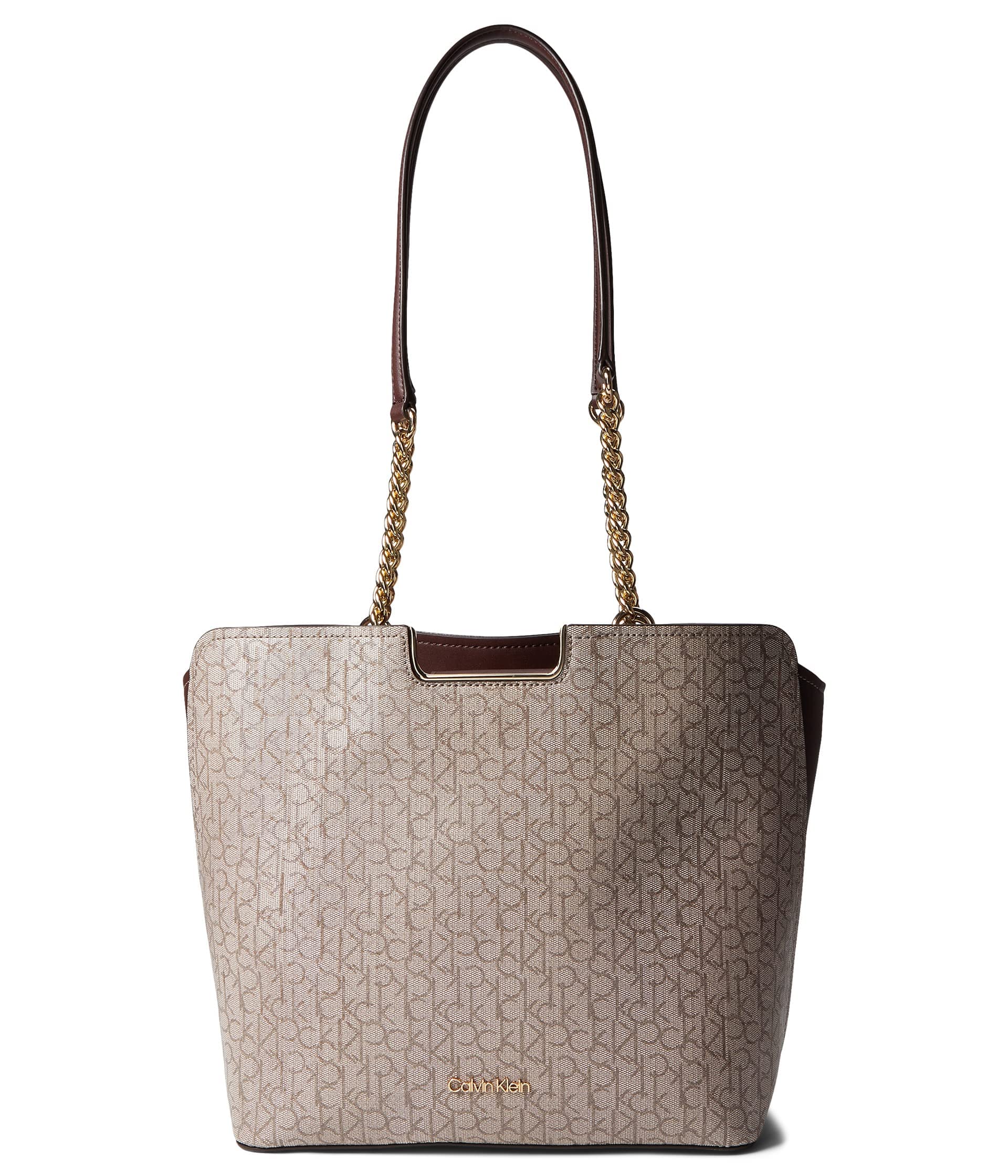 Calvin Klein Finley Tote Mini Tx Almond/Taupe/Brunette One Size