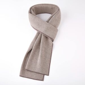 LanHong Men Winter Cashmere Scarf Wool Soft Warm Knitted Casual Scarves for Men