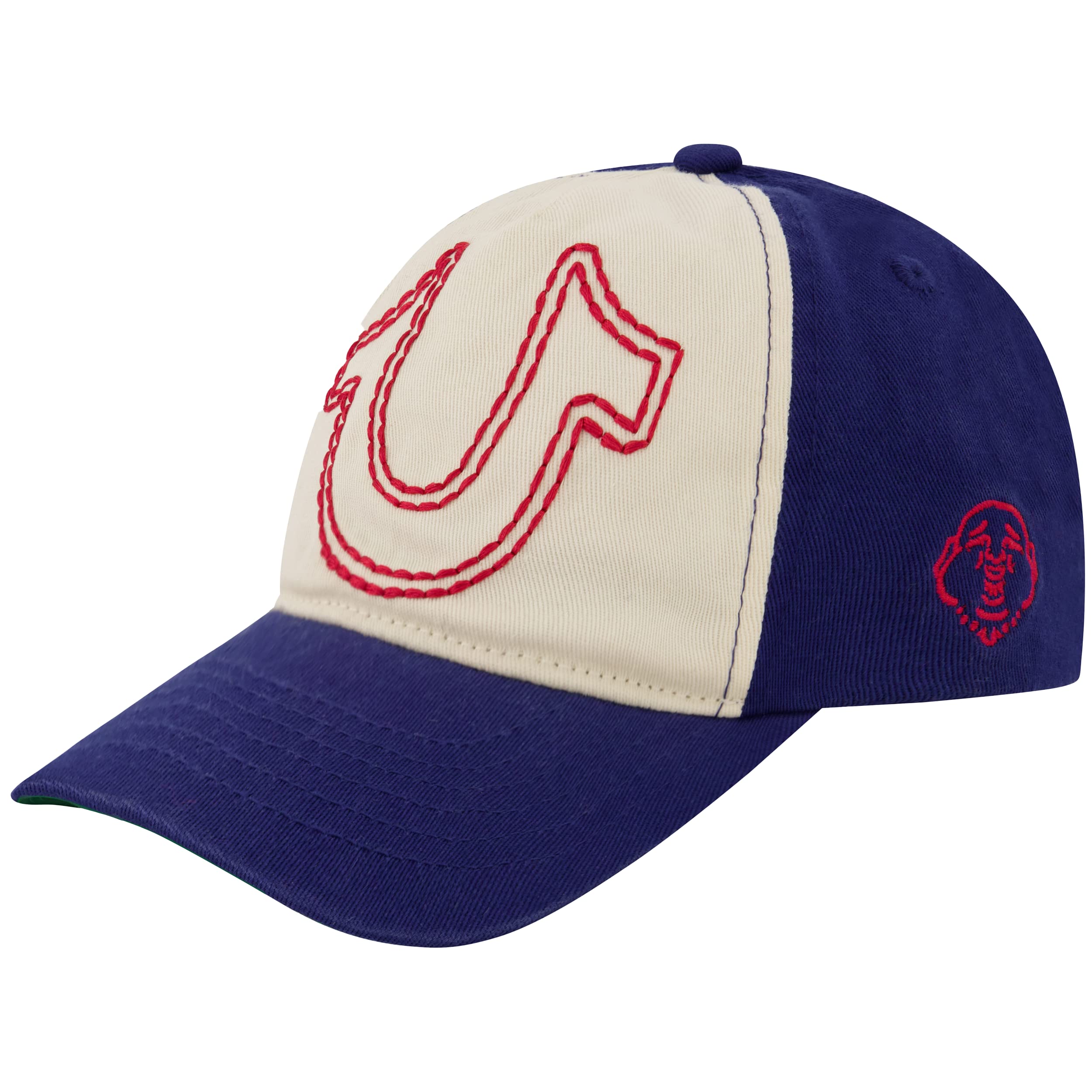 True Religion Kids Baseball Hat with Large Horseshoe Logo, Navy, One Size