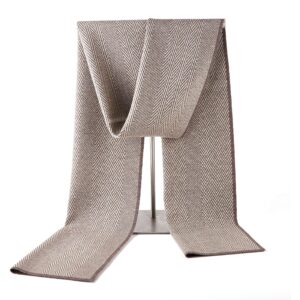 LanHong Men Winter Cashmere Scarf Wool Soft Warm Knitted Casual Scarves for Men