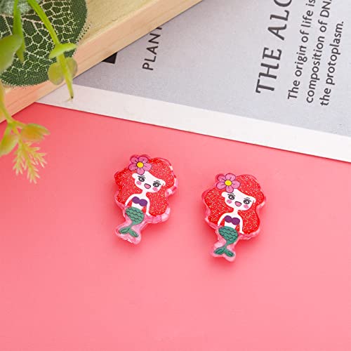 NEWITIN 30 Pairs Magnetic Stud Earrings for Girls Clip on Earrings Hypoallergenic Earrings Non Piercing Girls Earrings Cute Magnetic Earrings for Kids Women