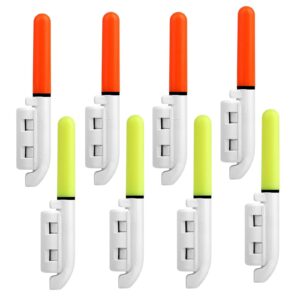 tsv fishing glow sticks, 8pcs waterproof fishing bite alarm tackle with light for sea night fishing rod gear