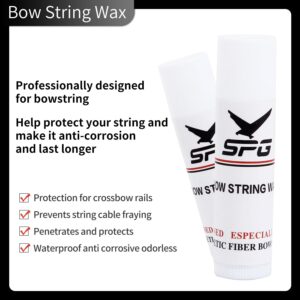 FENJANER Archery 6Pcs Bow String Wax, Protective Bowstring Waterproof Rail Lube for Crossbow Recurve Compound Bow Maintenance, Reduce Bowstring Friction and Prevent Fraying Accessories