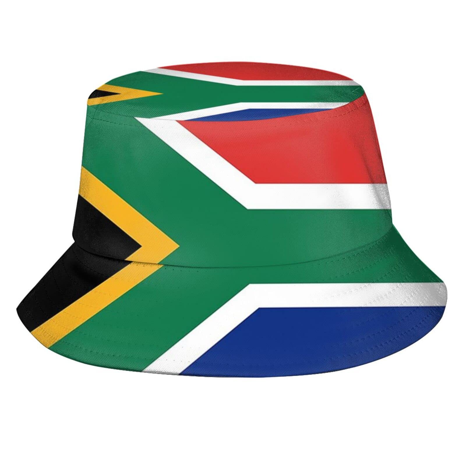 Cute South Africa Flag Bucket Hats Fashion Sun Cap Packable Outdoor South African Boonie Cap for Unisex Women and Men