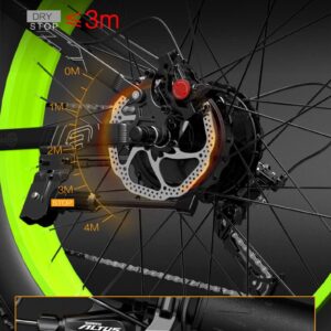 Fat Tire E Bike for Adults Big People 26" 48V 1500W 5 Speed Electric Motor 7 Speed Manual Gears LED Smart Meter Cruising Range 40-100Km Max Load 260KG Lithium Battery Electric Bicycles