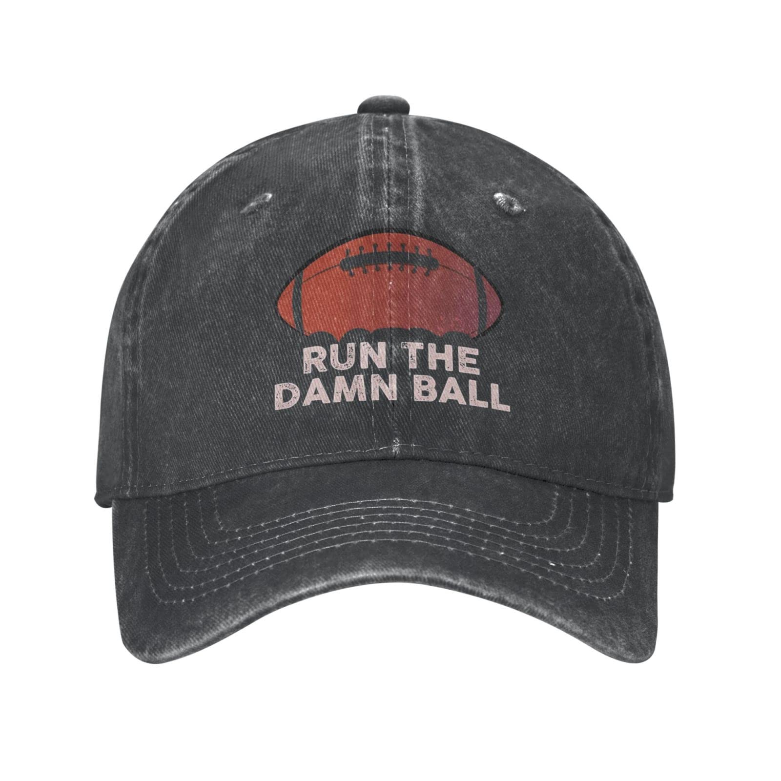 Football Hat Run The Damn Ball Hat Men Dad Hat with Design Hats