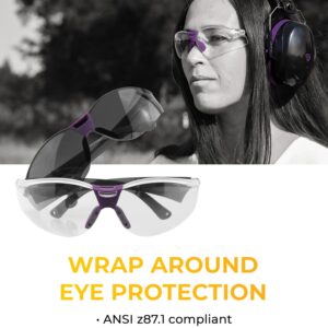 TRADESMART Purple Shooting Ear & Eye Protection with Hard Carrying Case